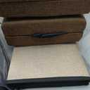 Dog Stairs with Storage, 4-Step Wider Sturdy Dog Steps for Small/Medium/Large Dogs and Older Cats, Folding Doggie Ramp for Bed/Couch/Car Hold Up to 180 lbs (22" H, Brown)