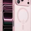 Designed for iPhone 17 Pro Case, Compatible with MagSafe, [Camera Protection] [15FT Military Drop Protection] Shockproof Translucent Matte Anti-Slip Phone Case, 6.3", Pink
