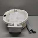 Collapsible Baby Bathtub with Soft Cushion and Thermometer, Newborn to Toddler Tub 0-36 Months with Toy Storage Mesh Bag, Portable Travel Bath for Infants (Grey)