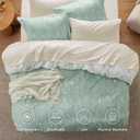 Bedsure Duvet Cover King Size - Reversible Floral Duvet Cover Set with Zipper Closure, Green Bedding Set, 3 Pieces, 1 Duvet Cover 104"x90" with 8 Corner Ties and 2 Pillow Shams 20"x36"