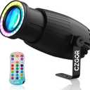 20W Pinspot Light, Czgor RGBW 4 in 1 LED Spot Light with 24 LEDs Ring Lights, Manual Focus Disco Ball Spotlight, Soft Cozy Stage Effect Lighting for Wedding, Party, Christmas