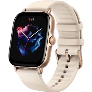 Amazfit GTS 3 Smart Watch 42mm for Android iPhone, Alexa Built-In, GPS, 12-Day Battery Life, Fitness Sports Watch with 150 Sports Modes, AMOLED Display, Sleep Heart Rate Health Tracker, White