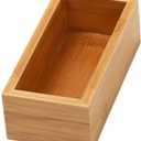 YBM Home Bamboo Drawer Organizer Storage Box for Kitchen Drawer, Junk Drawer, Office, Bedroom, Children Room, Craft, Sewing, and Bathroom, 3x6x2 inch