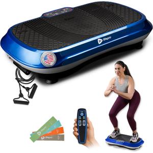 Lifepro Waver Vibration Plate Exercise Machine  High-Intensity Vibration for Muscle Activation, Full-Body Workout Vibrating Platform with Loop Bands, Fitness Equipment for Strength Toning & Fat Loss (Blue)