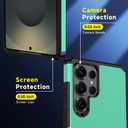 for Samsung Galaxy S25 Ultra Phone case with Tempered Glass Screen Protector+Camera lens Protector,for Samsungs S25 Ultra Phone case,Silicone Durable Armor for Samsung Galaxy S25 Ultra case