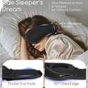 Sleep Mask with Headphones Bluetooth 5.4, TOPOINT 3D Eye Mask Blackout with Soft Bamboo Cotton for Side Sleepers Women Men, Sleep Headphones Earphones HD Speaker Microphone for Travel Meditation Gift