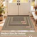 BEQHAUSE Indoor Door Mat 36" x 60", Dirt Trapper Door Mats, Taupe