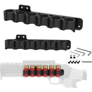 Gotical Receiver Mounted Shell Carrier Side Saddle 12 Gauge Shotgun Shell Holder for Mossberg 500/590/Shockwave/Maverick 88 Series Shot Gun Hold Up