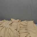 2 Pack Beige Rectangle Tablecloth 6 FT Stretch Spandex Fitted Table Cloth for 6 Foot Rectangle Tables Banquet Tablecloths Wrinkle Free Table Cover Skirt Ruffle Tablecloths for Party Wedding Birthday