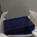 Acrylic Floating Nightstand, Bedside Table, Nightstand Shelf Wall Mounted Bedside Shelf (Dark Blue, Small)