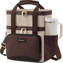 LOVEVOOK Insulated Lunch Bag For Women Men,Expandable Double Deck Lunch Box With Large Cup Holder,Leakproof Cooler Bag For Adult Lunch Tote Bag Work Picnic Beach with Adjustable Shoulder Strap Gift