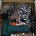 Soldering Gun Kit, 120W Adjustable Temp Multi-Function Soldering Iron Set, Soldering Iron Kit for Electronics Welding Repair (10-Piece Set) (Green)