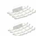 2 x Bar Soap Holder for Shower Wall, Self Draining Plastic Bar Soap Dish Tray Container Case for Bathroom Sink, Adhesive Shower Soap Dish Holder Wall Mounted, White 2 Pack
