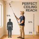 Bates- Extension Pole, 3 Ft Pole, Telescoping Pole, Paint Pole, Extendable Pole, Paint Roller Extension Pole, Painters Pole, Extension Handle, Telescoping Handle, Telescoping Paint Roller Pole