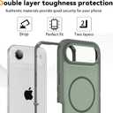 Magnetic for iPhone Air Case [Compatible with Magsafe] [Glass Screen Protector] [Dual Layer Military-Grade Protection] Heavy Duty Shockproof Cover for iPhone 17 Air 6.5 inch, Green