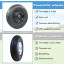 2-Pack of 4.80/4.00-8 Pneumatic Tire and Wheel,2PR (Air Filled)- 5/8"or 3/4" Powdered Metal bushings and 3"or 6"Center Hub,for Wheelbarrow,Garden and Utility Cart,Trolley,Wagon and More (MYTT4008-2)