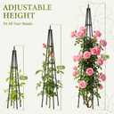 Obelisk Trellis for Climbing Plants Outdoor,6 Ft Garden Trellis for Potted Plants, Metal Trellis with Anti-Rust Coated for Potted Plants Indoor, Plant Support for Vegetables, Vines