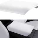 BASENOR Center Console Armrest Cover for 2025 2026 Tesla Model Y Juniper/Model 3 Highland [Non-Slip] [No Logo] Arm Rest Protector Accessories TPU White (Standard/Premium/Performance)