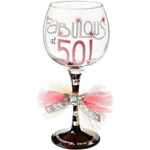 Mud Pie Fabulous at 50 Wine Glass (16 Ounces)