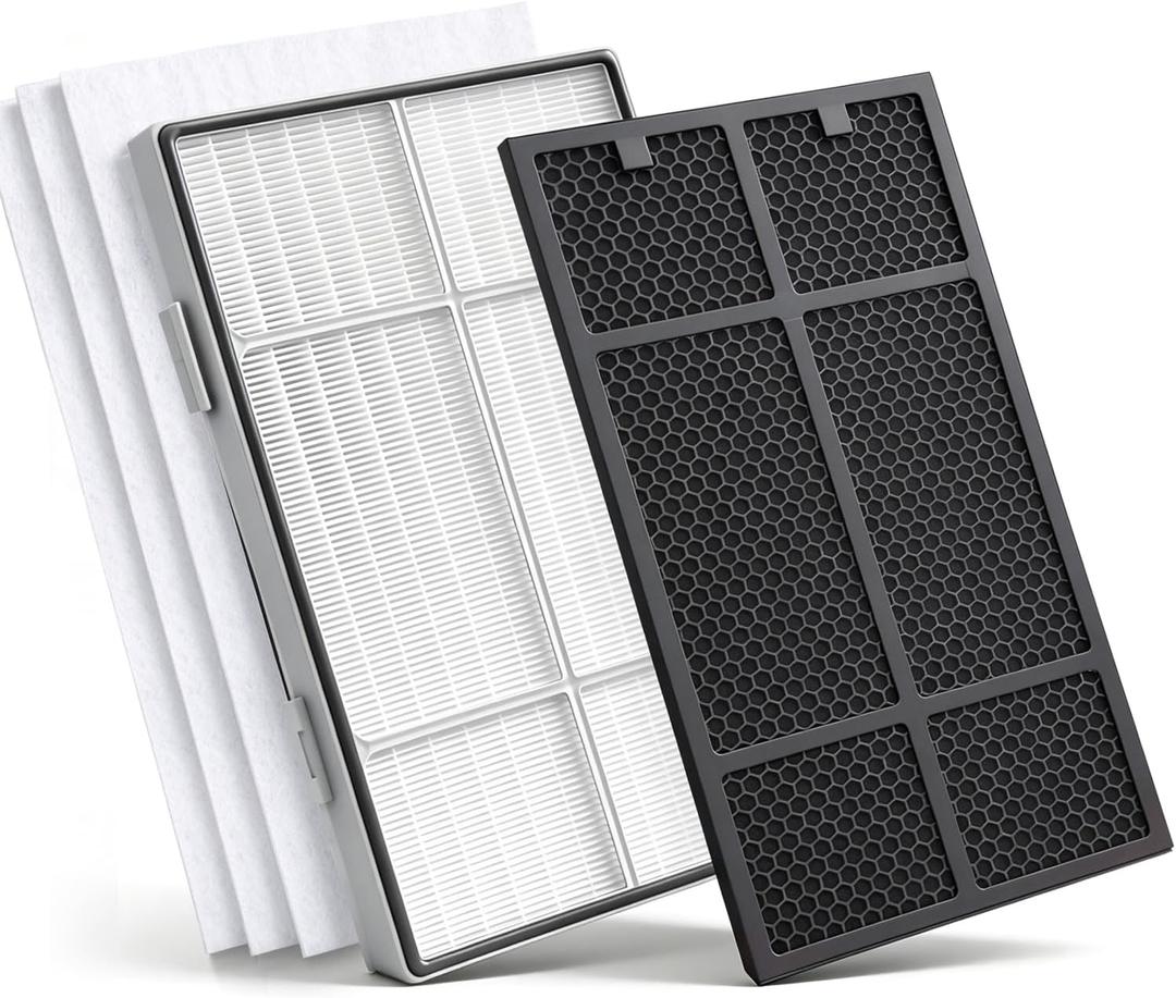 101076 Replacement Filter Kit for Amway Atmosphere Air Purifiers 101076CH/101076TH/101078, Includes 1 Pre-Filters + H13 HEPA Filter + 25mm Activated Carbon Filter,1-SET