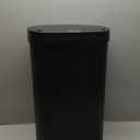 BestOffice | 13 Gallon Trash Can with Lid | Automatic Touchless Garbage Can | Odor Control | Modern Oval Design | Easy to Clean | Plastic | Black | Fits Any Kitchen, Bathroom, Office or Home