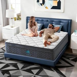Queen Size Mattress 12 Inch,Queen Mattress in a Box for Cool Sleep Gel Memory Foam Hybrid Bed Mattresses Individual Pocket Springs,Soft&Breathable Comfort Support,Medium Firm Feel,Motion Isolation