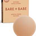 Grippy Not Sticky Nipple Covers - Cakes Reusable Non Adhesive Nipple Pasties for Women - Silicone Bra Inserts (X-Large (Fits DDD-F), Honey)