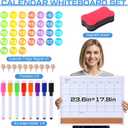 Lincia 41 Pcs Dry Erase Calendar Whiteboard for Wall, 23.6" X17.8"