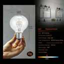 Globe Light Bulbs,G25,40W Incandescent Dimmable, 4000K Soft White Warm Glow, E26/E27 Base, 3.15-inch Crystal Clear Glass for Vanity Bathroom Mirror Pendant Lighting (4)
