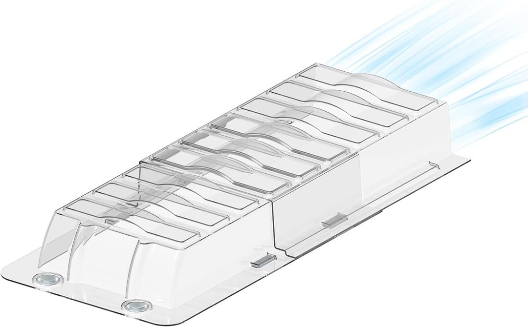 Sideways Magnetic Vent Extender for Under Furniture, Floor Resiter Vent Deflector Fits Vents 3" - 6" Wide (1PCS)