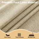 JIUZHEN Round Table Cloth Faux Linen Farmhouse Tablecloth Wrinkle and Stain Resistant Decorative Fabric Table Cover for Kitchen, Dining Room, Parties and Camping, Beige, 60 Inch Round