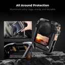 K&F CONCEPT Metal Camera Cage Compatible with DJI Osmo 360 Accessories, Aluminum Alloy Protective Case | with Silicone Lens Cover | Expansion Frame with 2 Cold Shoe Mount | Built-in Charging Contact