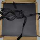 10 PCS Boxes with Lids, 10.6x7.8x3.1 Inch Kraft Paper, Black Gift Boxes with Ribbon, Bridesmaid Proposal Box for Wedding, Packaging, Present, Birthday, Cupcake Boxes