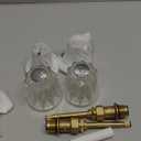 Bathtub Shower Handle Remodel/Rebuild Trim Kit, Shower Knobs 2 Piece Compatible with Price Pfister Verve Faucets, Includes 12H-2H, 12H-2C Stems and Flange Base and 2 Stems (Clear Acrylic)