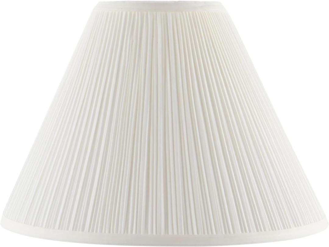 Aspen Creative 33191, Transitional Hardback Empire Shaped Mushroom Pleated Pleated White Spider Shade, 6" Top x 16" Bottom x 12" Slant