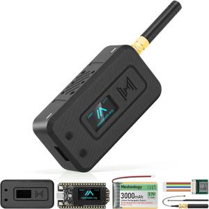 ESP32 LoRa V4 Development Board +L76 GNSS Module +3000mAh Battery +Black Case, ESP32-S3 SX1262 LoRa WiFi Bluetooth 2MB PSRAM 16MB Flash 915MHz Antenna OLED Support GPS Solar for Meshtastic