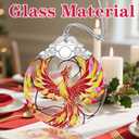 3 x Christmas Ornament, Christmas Decoration, Stained Glass Ornament, Heirloom Keepsakes, Holiday Ornaments, Holiday Presents, Unique Xmas Gifts, Gift Exchange Ornaments, Gift Idea - Phoenix