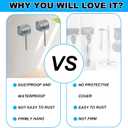 5 x 2pcs Wall Mount Razor Holder with Dust Cover Case, Waterproof Shower Razor Hanger Stand for Bathroom No-Drill Adhesive Shaving Rack Organizer Storage (Grey)