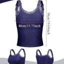 Hicarer 6 Pieces Lace Camisole Tank Tops Lace Trim Camisole Straps Womens Cami Undershirt Ribbed Tank Tops for Women (XXL)