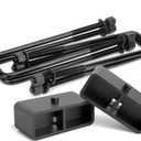 KSP 2" Lift Block for Chevy Silverado & GMC Sierra 1500HD 2500HD 3500HD 2000-2010, 2inch Rear Leveling Kit with Square U-Bolts for 2001-2009 Chevy Avalanche 2500 2000-2010 Suburban Yukon XL 2500 8 Lug