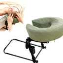 Massage Headrest for Bed Face Cradle, Adjustable Massage Attachment for Mattress, Portable Massage Head Rest for Mattress, Face Down Pillow After Eye Surgery (Turquoise)