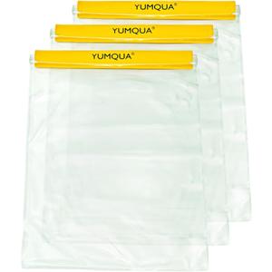 YUMQUA Waterproof Bags Large Size 3 Pack, Clear Watertight Pouch Holder for Document Map Camera Mobile Phone Car Key, fits Kayaking Boating Hiking Water Sports (Yellow)