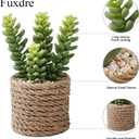 3-Pack Artificial Succulent Plants in Vintage Plastic Pots - Fake Waterproof Succulents Decor for Home, Office, Desk, Shelf - Low Maintenance Indoor Greenery for Bathroom, Living Room, Table Decor