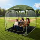 ARCTICSEA Thickened PVC Sports Tent - All-Weather Shelter Pod for 3-4 Person, Pop-Up Shelter, Instant Setup, Removable Top & Sealed Floor for Outdoor Events, Soccer, Rugby (Green)