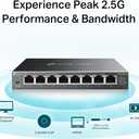 TP-Link TL-SG108S-M2 | 8-Port Multi-Gigabit 2.5G Ethernet Switch | Unmanaged Network Switch | Ethernet Splitter | Plug & Play | Desktop/Wall Mount | Silent Operation