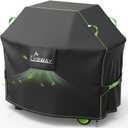 UIRWAY Gas Grill Cover 52 Inch, Waterproof, UV & Fade Resistant BBQ Grill Cover for Outdoor, Barbecue Cover with Reflective Strip and Air Vent for Weber, Dyna-glo, Char-Broil, Nexgrill, etc. Black