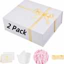 UoeRing 2 Pack White Extra Large Gift Box 17x14.5x6 Inch Magnetic Lid, 1 Count