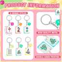 Soulchen 12 Pcs Acrylic Mahjong Keychains Set Chinese Tile Keychain Gifts for Mahjong Lovers Party Favors for Women