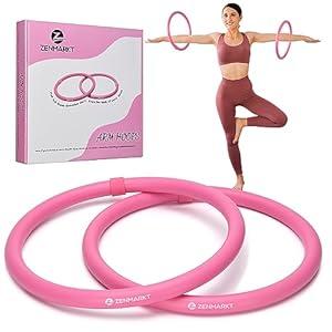 Arm Hoop - Mini Hula Hoop for Adults - Strengthen Arms and Shoulders - Weighted Hula Hoop for Fun Upper Body Exercise - Lightweight and Portable Fitness Equipment for Effective Workouts (Pink)