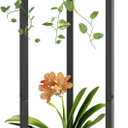 Plant Stand Indoor Corner Tall 2 Tier Metal Modern Flower Storage Plant Shelf Holder for Living Room Balcony Garden,Black (2 Tier-Black Round)